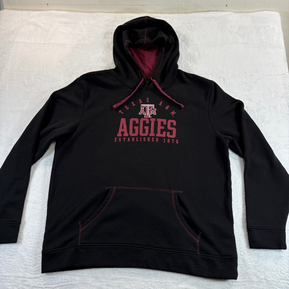 Texas‎ A&M Aggies Fanatics Black Hoodie Men's 2XL NCAA Pullover Sweatshirt